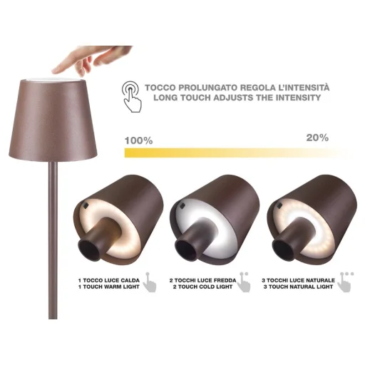 Beper P201UTP113 nabíjateľná stolná lampa s dotykovým ovládaním - 4