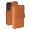 Krusell Leather PhoneWallet Samsung Galaxy S22+ koňakovo hnedé flipové puzdro thumbnail