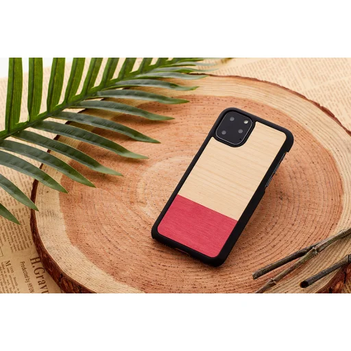 MAN&WOOD iPhone 11 Pro Max čierny vzorovaný drevený zadný kryt - 3