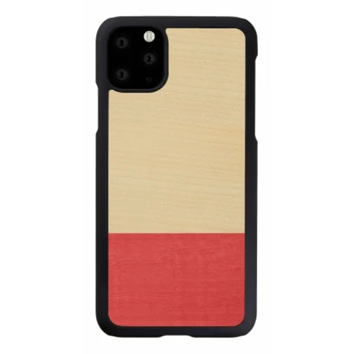 MAN&WOOD iPhone 11 Pro Max čierny vzorovaný drevený zadný kryt - 1