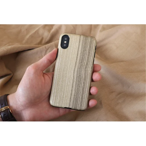 MAN&WOOD iPhone X/XS vintage olive black puzdro - 4
