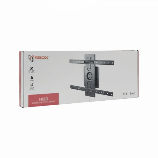 Sbox PLB-1246F pevný nástenný držiak na TV 37"-80" 50 kg - 6