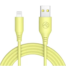 Tellur silikónový kábel USB-Lightning 3A 1 m žltý