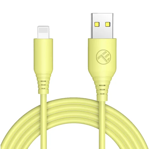 Tellur silikónový kábel USB-Lightning 3A 1 m žltý - 1