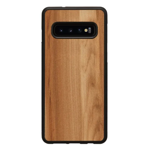 MAN&WOOD cappuccino čierne flipové puzdro pre Samsung Galaxy S10 - 1