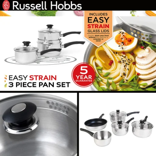 Russell Hobbs RH00542EU7 Easy Strain 3-dielna sada hrncov - 3