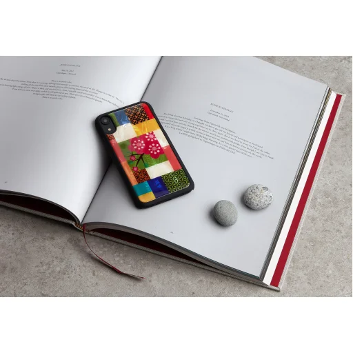 iKins SmartPhone puzdro na iPhone XR čerešňový kvet čierne puzdro - 3