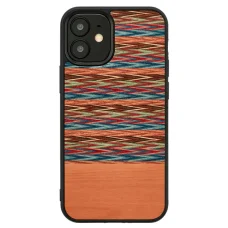 Puzdro MAN&WOOD Browny Check Black pre iPhone 12 mini