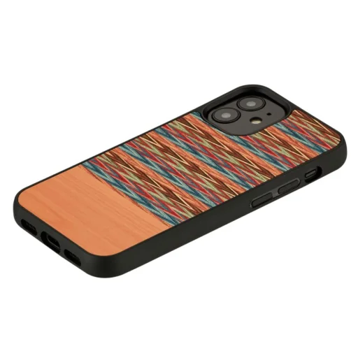 Puzdro MAN&WOOD Browny Check Black pre iPhone 12 mini - 2