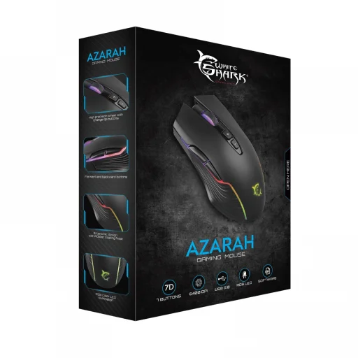 White Shark GM-5003 Gaming Mouse Azarah čierna herná myš - 6