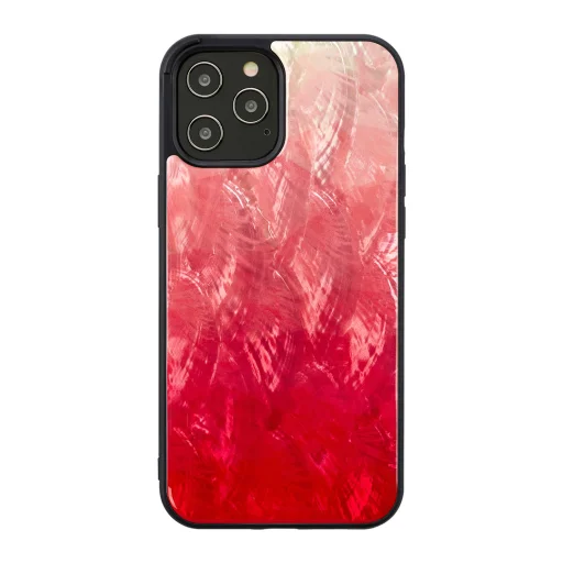iKins kryt z prírodnej perlete a polykarbonátu pre Apple iPhone 12 Pro Max, pink lake black - 1