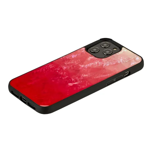 iKins kryt z prírodnej perlete a polykarbonátu pre Apple iPhone 12 Pro Max, pink lake black - 2