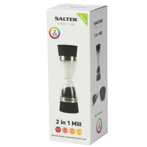 Salter 7611 BKXRUP2 2 v 1 mechanický mlynček na soľ a korenie - 7
