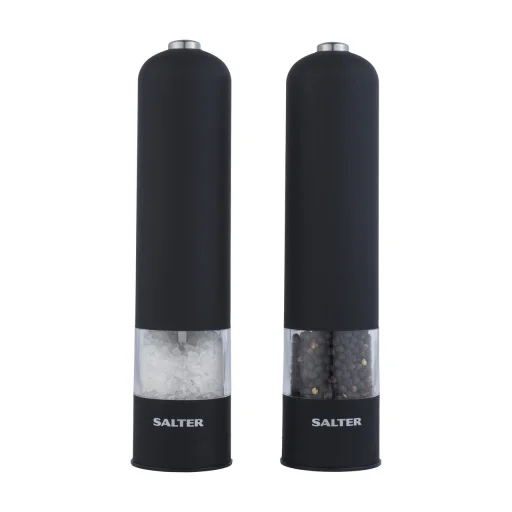 Salter 7524 BKXRUP3 Soft Touch súprava elektrických mlynčekov na soľ a korenie, matná čierna - 2