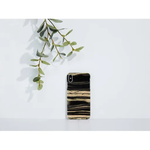 MAN&WOOD iPhone XS Max puzdro biele ebenové drevo-biele - 3