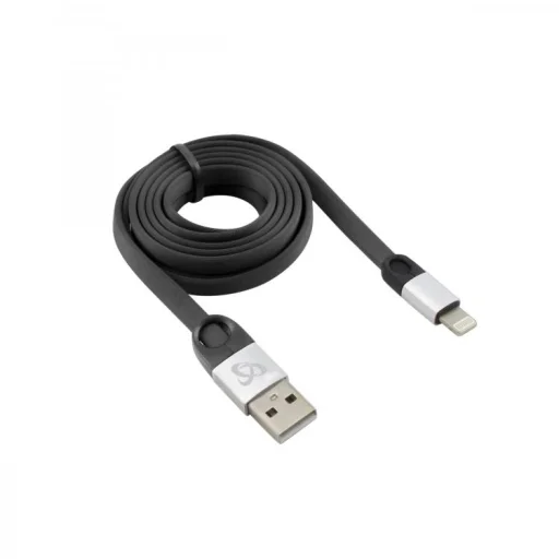 Sbox USB 2.0 - 8-pinový Lightning kábel 2.4A čierny/strieborný - 1