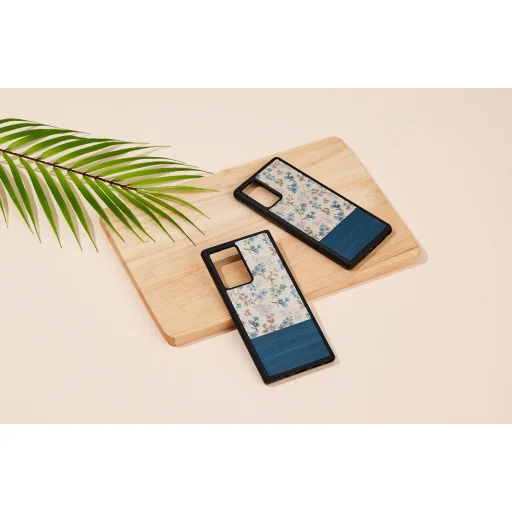 MAN&WOOD Blue Flower Black puzdro pre Samsung Galaxy Note 20 - 3