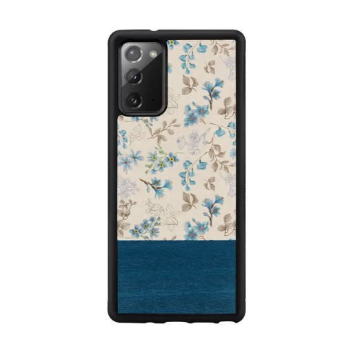 MAN&WOOD Blue Flower Black puzdro pre Samsung Galaxy Note 20 - 1
