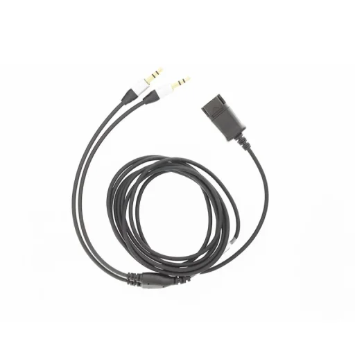 Tellur QD – 2 x 3,5 mm jack adaptérový kábel 2,2 m čierny - 1