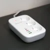 Tellur Smart WiFi predlžovací prívod s 3 zásuvkami, PD 30W, QC 18W, 2x USB 2.4A, 2500W, 10A, 2 m thumbnail