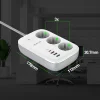 Tellur Smart WiFi predlžovací prívod s 3 zásuvkami, PD 30W, QC 18W, 2x USB 2.4A, 2500W, 10A, 2 m thumbnail