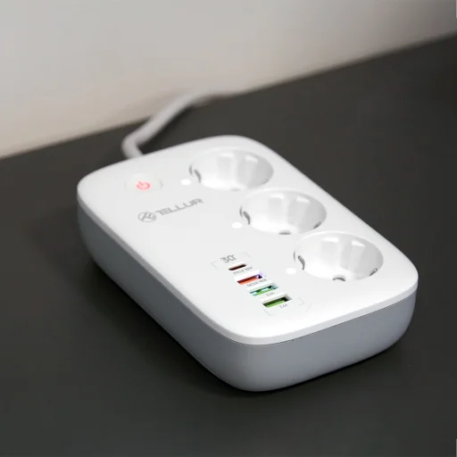 Tellur Smart WiFi predlžovací prívod s 3 zásuvkami, PD 30W, QC 18W, 2x USB 2.4A, 2500W, 10A, 2 m - 3