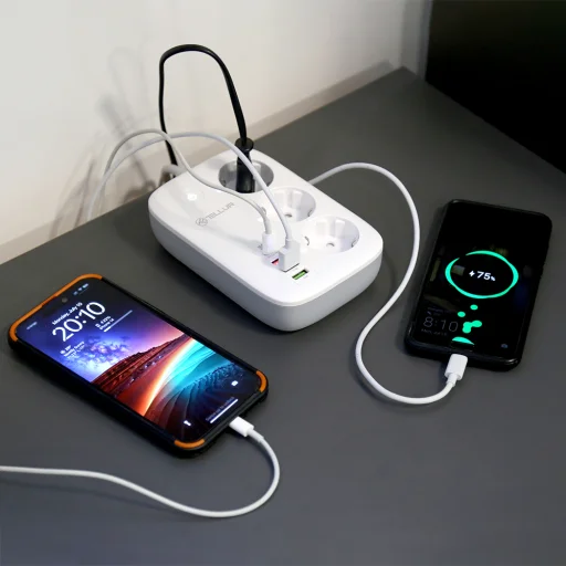 Tellur Smart WiFi predlžovací prívod s 3 zásuvkami, PD 30W, QC 18W, 2x USB 2.4A, 2500W, 10A, 2 m - 5