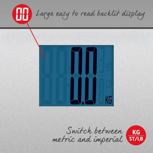 Salter 9075 SCFEU12 Max elektronická digitálna osobná váha, strieborná - 3