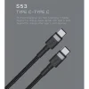 Orsen S53 Type-C - Type-C 3A 1 m modrý dátový kábel thumbnail