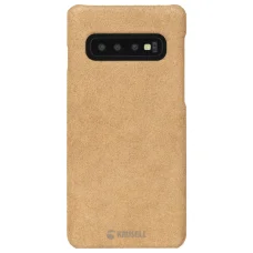 Krusell Broby kožené puzdro pre Samsung Galaxy S10, koňakovo hnedé