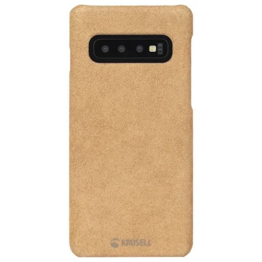 Krusell Broby kožené puzdro pre Samsung Galaxy S10, koňakovo hnedé - 1
