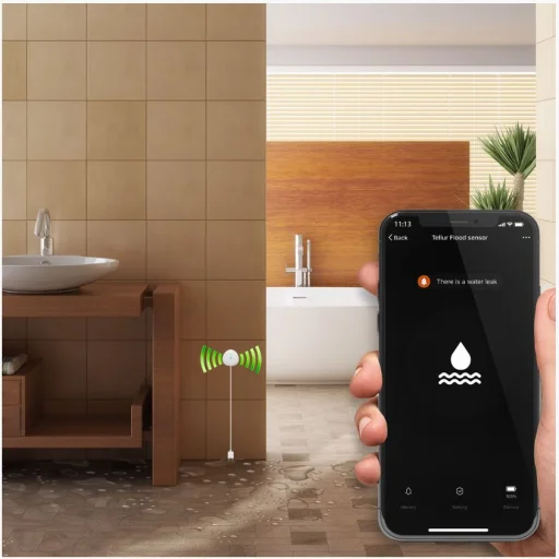 Tellur WiFi inteligentný senzor zaplavenia, AAA, biely - 4