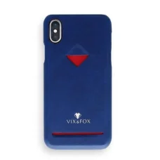VixFox zadný kryt so slotom na kartu pre iPhone XS Max tmavomodrý