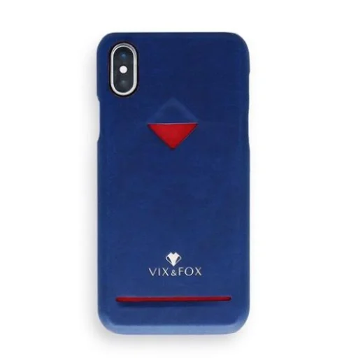 VixFox zadný kryt so slotom na kartu pre iPhone XS Max tmavomodrý - 1