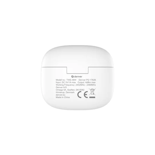 Denver TWE-48 White bezdrôtové Bluetooth slúchadlá - 6