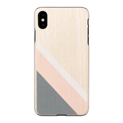 MAN&WOOD iPhone XS Max pink suit čierny obal - 1