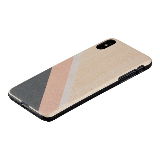MAN&WOOD iPhone XS Max pink suit čierny obal - 2