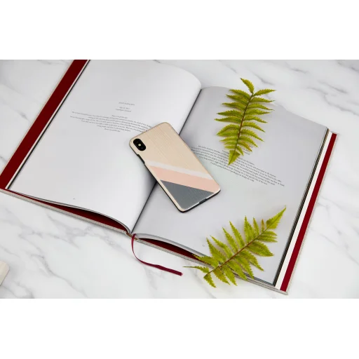 MAN&WOOD iPhone XS Max pink suit čierny obal - 4