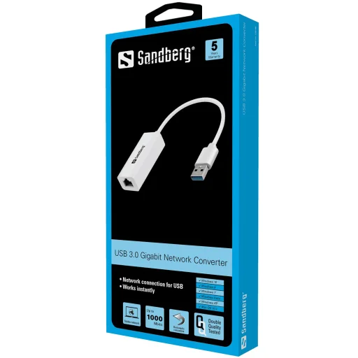 Sandberg 133-90 USB 3.0 Gigabit sieťový adaptér - 2