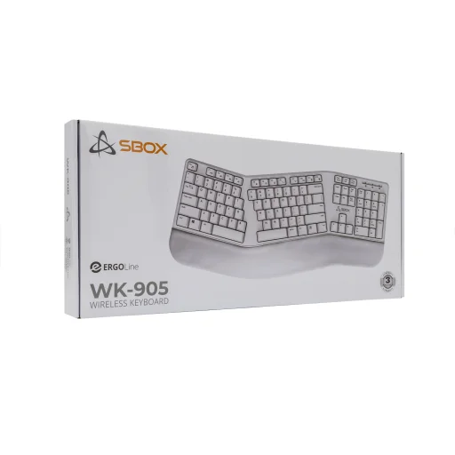 Bezdrôtová klávesnica Sbox WK-905 US béžová - 7