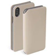 Krusell Pixbo 4 Card SlimWallet Apple iPhone XS Max béžové flipové puzdro