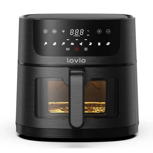 Lovio LVAF002BK PureFry XL Smart 6L čierna teplovzdušná fritéza - 2