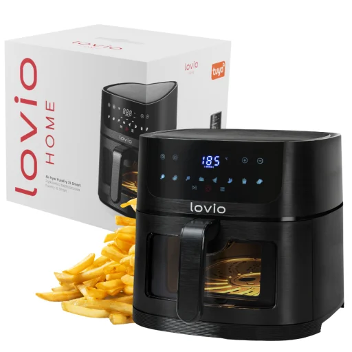 Lovio LVAF002BK PureFry XL Smart 6L čierna teplovzdušná fritéza - 10
