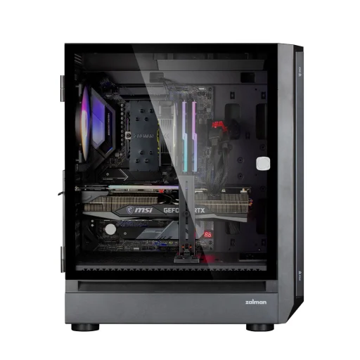 Zalman i6 Black počítačová skriňa s RGB ventilátormi a bočnicou z tvrdeného skla - 2