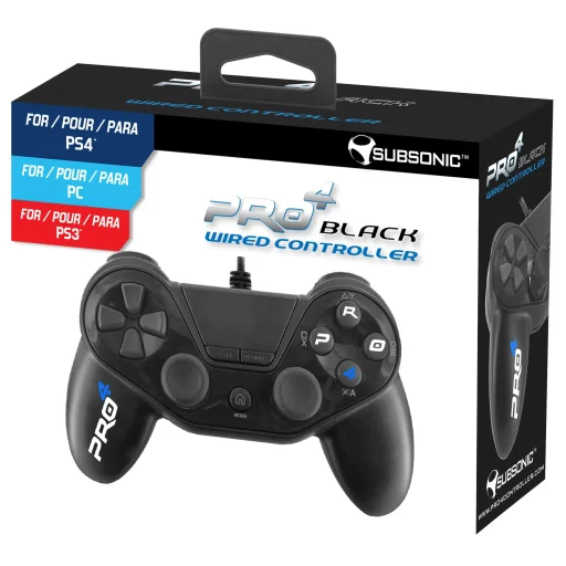 Subsonic Pro 4 káblový ovládač pre PS4, čierny - 7