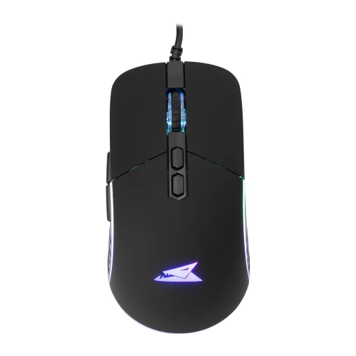 Baracuda BGM-011 Nautilus Black RGB drôtová optická herná myš - 1