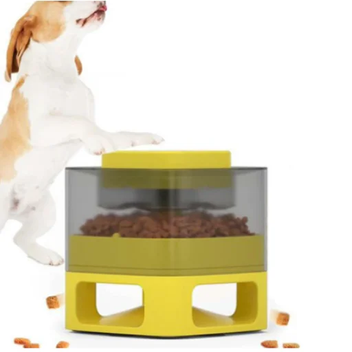 Doggy Village MT7130Y žltý mechanický dávkovač krmiva pre psov a mačky. - 5