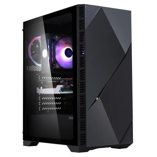 Zalman Z3 Iceberg Black počítačová skriňa ATX Midi Tower, s bočnicou z tvrdeného skla, 2 ks ARGB ventilátory - 1