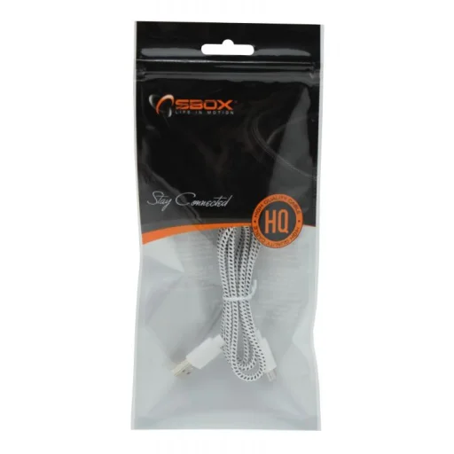 Sbox USB-1031W USB–Micro USB kábel 1 m biely - 4