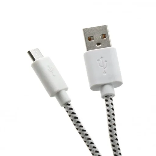 Sbox USB-1031W USB–Micro USB kábel 1 m biely - 1